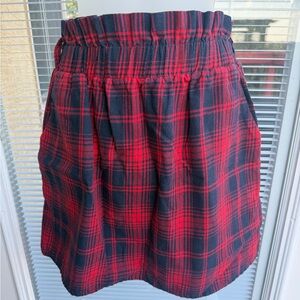 Plaid Red and Black Women's girls Skirt